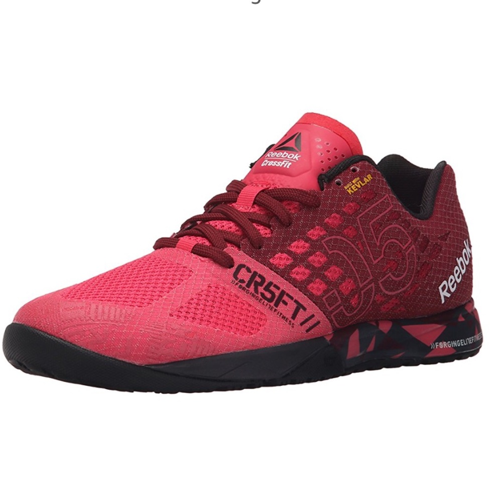Reebok Women's Coral and Burgundy Cross Training Shoe